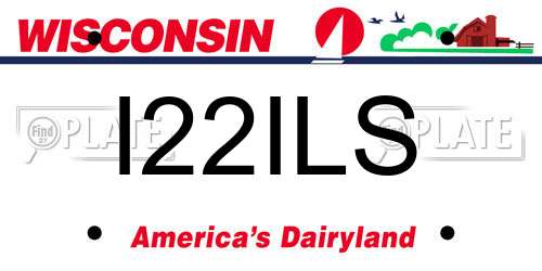 I22ILS Wisconsin License Plate