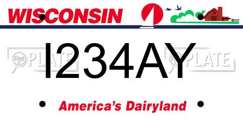 I234AY Wisconsin License Plate