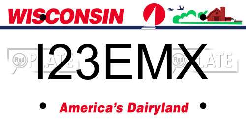 I23EMX Wisconsin License Plate