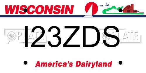I23ZDS Wisconsin License Plate