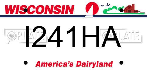 I241HA Wisconsin License Plate