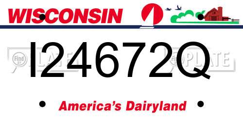 I24672Q Wisconsin License Plate