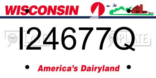 I24677Q Wisconsin License Plate
