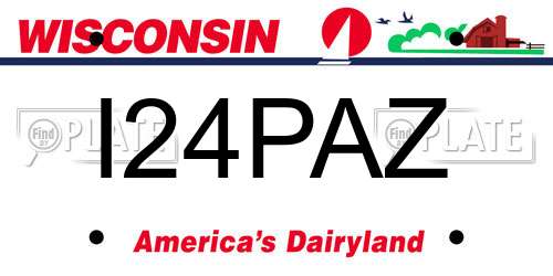 I24PAZ Wisconsin License Plate