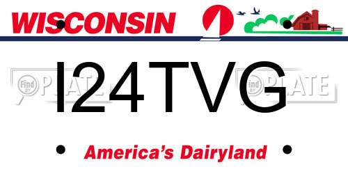 I24TVG Wisconsin License Plate