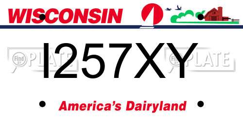 I257XY Wisconsin License Plate