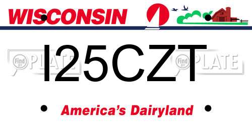 I25CZT Wisconsin License Plate