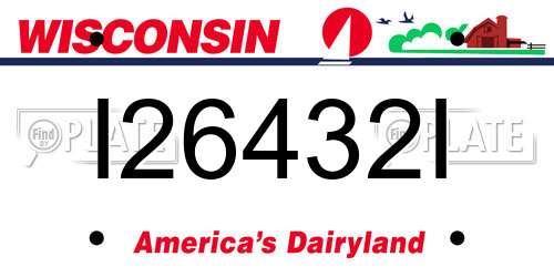 I26432I Wisconsin License Plate