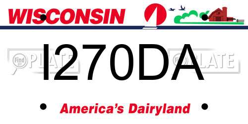 I270DA Wisconsin License Plate