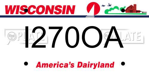 I270OA Wisconsin License Plate