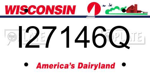 I27146Q Wisconsin License Plate