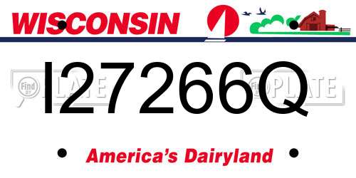 I27266Q Wisconsin License Plate