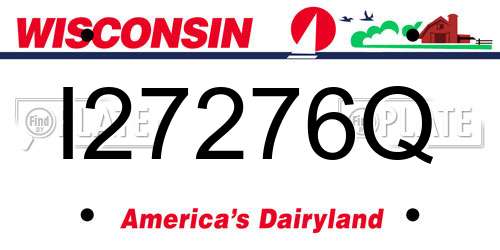 I27276Q Wisconsin License Plate