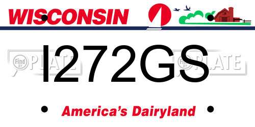 I272GS Wisconsin License Plate