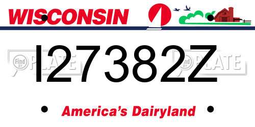 I27382Z Wisconsin License Plate