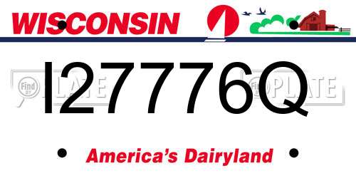 I27776Q Wisconsin License Plate