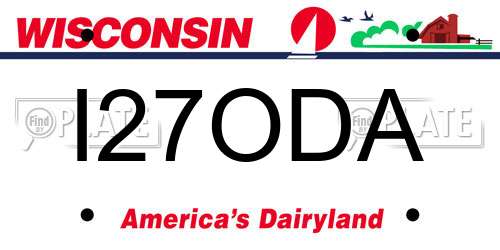 I27ODA Wisconsin License Plate