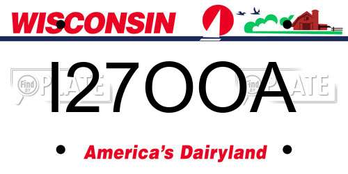 I27OOA Wisconsin License Plate