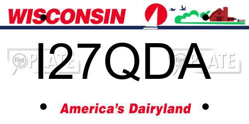 I27QDA Wisconsin License Plate