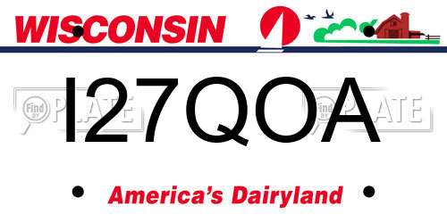 I27QOA Wisconsin License Plate