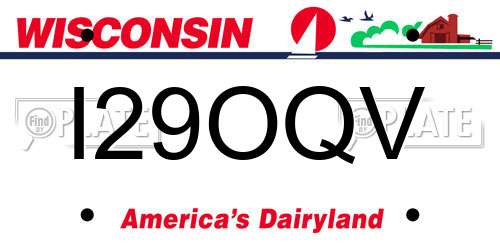 I29OQV Wisconsin License Plate