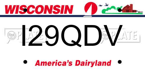 I29QDV Wisconsin License Plate