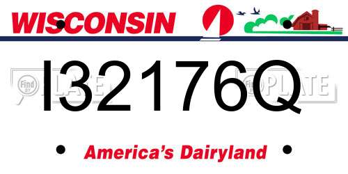 I32176Q Wisconsin License Plate