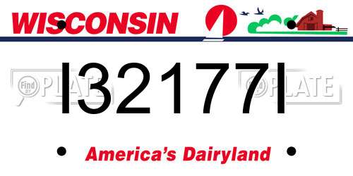 I32177I Wisconsin License Plate