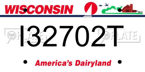 I32702T Wisconsin License Plate