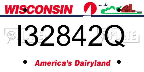 I32842Q Wisconsin License Plate