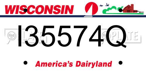 I35574Q Wisconsin License Plate