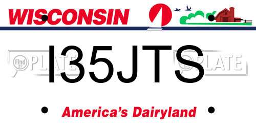 I35JTS Wisconsin License Plate