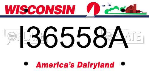 I36558A Wisconsin License Plate