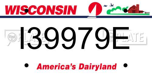 I39979E Wisconsin License Plate