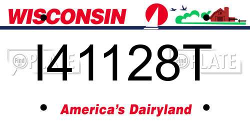 I41128T Wisconsin License Plate