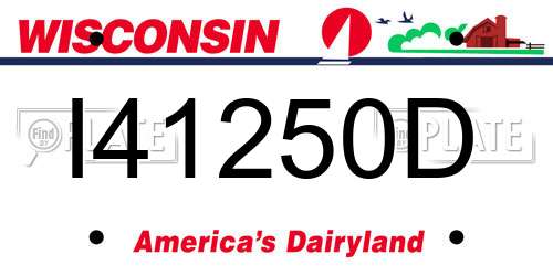 I41250D Wisconsin License Plate