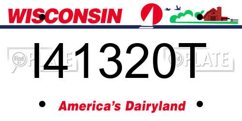 I41320T Wisconsin License Plate