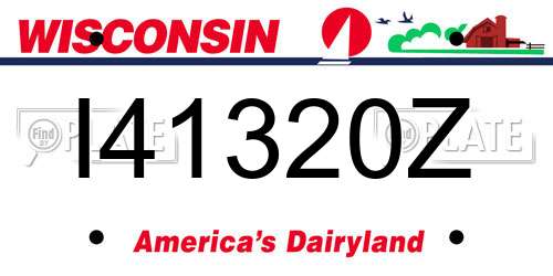 I41320Z Wisconsin License Plate