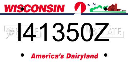 I41350Z Wisconsin License Plate