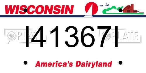 I41367I Wisconsin License Plate