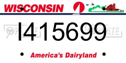 I415699 Wisconsin License Plate