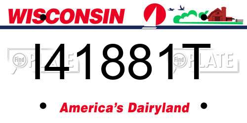 I41881T Wisconsin License Plate
