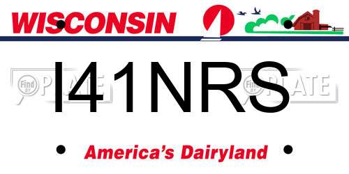 I41NRS Wisconsin License Plate