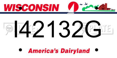 I42132G Wisconsin License Plate
