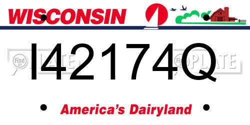 I42174Q Wisconsin License Plate
