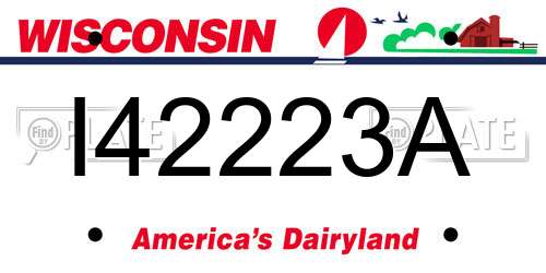 I42223A Wisconsin License Plate