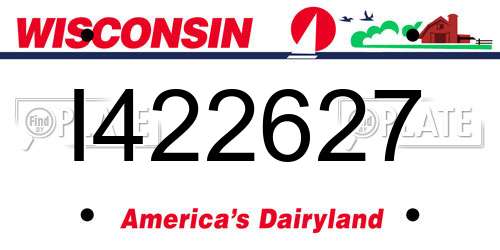 I422627 Wisconsin License Plate