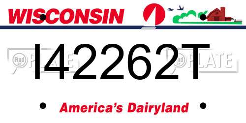 I42262T Wisconsin License Plate
