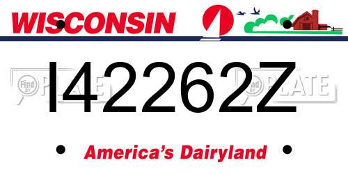 I42262Z Wisconsin License Plate