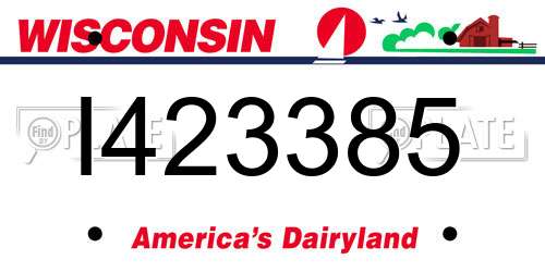 I423385 Wisconsin License Plate